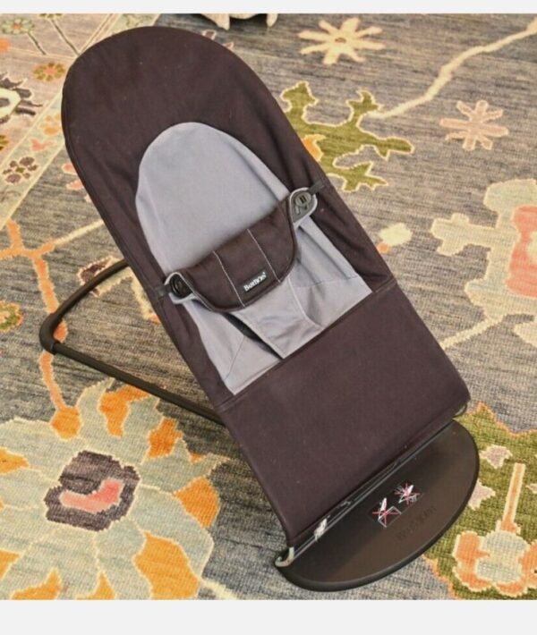 BabyBjorn Baby Bouncer with brand new Soft Blue Fabric Cover Excellent condition. - Image 5