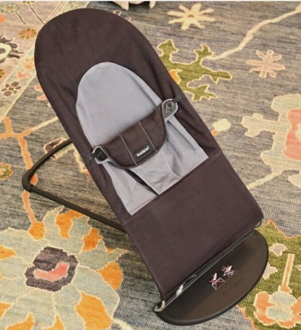 BabyBjorn Baby Bouncer with brand new Soft Blue Fabric Cover Excellent condition. - Image 7