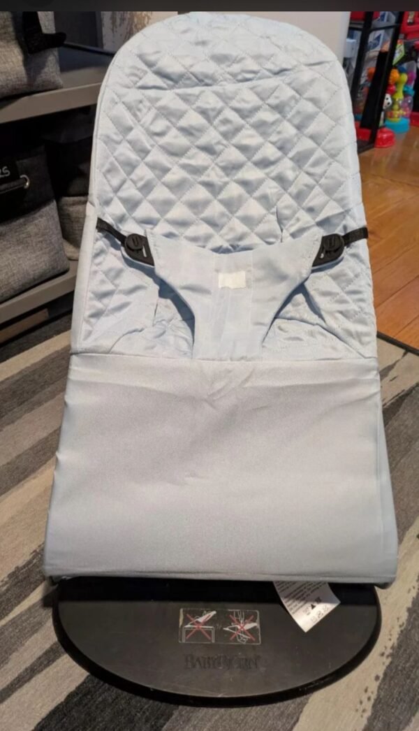 BabyBjorn Baby Bouncer with brand new Soft Blue Fabric Cover Excellent condition. - Image 2